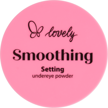 Różowy, okrągły puder sypki pod oczy Lovely Smoothing Under Eye, widok z przodu.