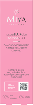 MIYA COSMETICS superHAIRday ,mgiełka do włosów, pielęgnacyjna, nadająca objętość,przód