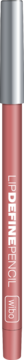 Wibo Lip Define nr 5, różowa konturówka do ust z witaminą E, cylindryczna, ze srebrną nakrętką.