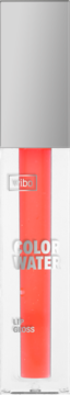 Wibo COLOR WATER koralowy błyszczyk do ust PH-reaktywny w przezroczystej tubce z srebrną zakrętką.