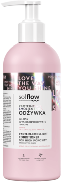SO!FLOW BY VIS PLANTIS ,odżywka do włosów wysokoporowatych, proteinowo-emolientowa, zapach orzeźwiającego arbuza,przód