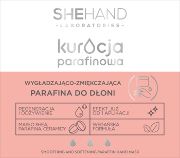 SHEHAND LABORATORIES Kuracja Parafinowa ,parafina do dłoni, wygładzająco-zmiękczająca,,przód