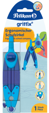 HERLITZ Griffix ,cyrkiel, niebieski,przód