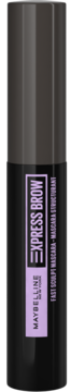Maybelline Express Brow Sculpt, czarna, smukła tubka maskary do brwi z lawendową etykietą, widok z przodu.