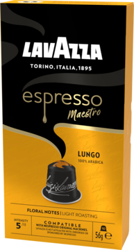 LAVAZZA Espresso Maestro ,kawa palona, mielona w kapsułkach, Arabica 100%,przód