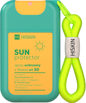 HISKIN Sun Protector ,spray ochronny z filtrem SPF 30,przód