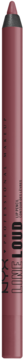 NYX Line Loud Lip Liner, długi ołówek w odcieniu śliwkowym, matowe wykończenie, widok z przodu.