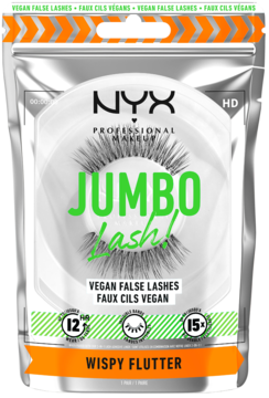 NYX PROFESSIONAL MAKEUP Jumbo Lash! ,sztuczne rzęsy wegańskie, nr 03 Wispy Flutter,przód