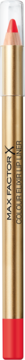 Max Factor Colour Elixir konturówka do ust Red Poppy, złoty korpus z czerwonymi detalami, widok pionowy.