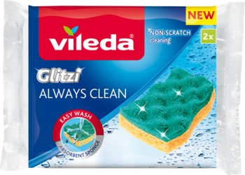 VILEDA Glitzi Always Clean,zmywak kuchenny, wiskozowy,przód