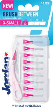 JORDAN Brush Between ,czyściki do przestrzeni międzyzębowych rozm. XS, 0,4 mm,przód