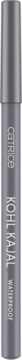 Wodoodporny eyeliner w kredce Kohl Kajal, srebrnoszary, metaliczny, pionowy, widok z przodu.