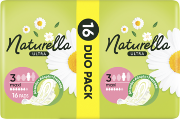 NATURELLA Ultra Camomile,podpaski higieniczne, ze skrzydełkami, Maxi,przód
