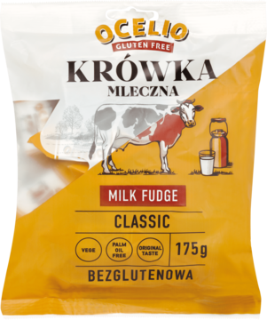OCELIO ,krówka mleczna, bezglutenowa,przód