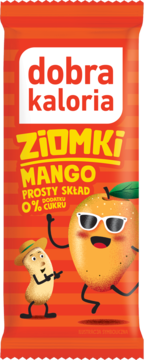 DOBRA KALORIA Ziomki ,baton, Mango, 0% dodatku cukru,przód