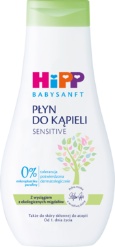 HIPP Baby Sanft Sensitive,płyn do kąpieli dla dzieci, od 1. dnia życia,przód