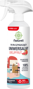 NATURELI ECO ,wielofunkcyjny płyn czyszczący o zapachu grejpfruta,przód