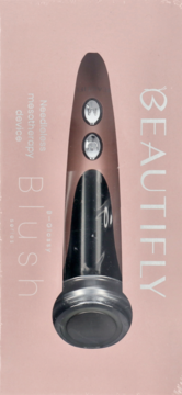 Beautifly B-Glossy Blush, rose gold urządzenie do mezoterapii bezigłowej, widok z przodu na różowym pudełku.