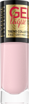 Eveline Cosmetics Gel Laque, różowy lakier do paznokci w butelce, z żelowym efektem, szybkoschnący.