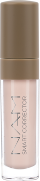 Smart Corrector Liquid Concealer w przezroczystej butelce z beżową zakrętką, z jasnoróżowym płynem, widok z przodu.