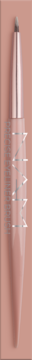 PRECISE EYELINER BRUSH, smukły pędzelek do kresek w kolorze różowego złota, z metalicznym połyskiem, na jasnym tle.