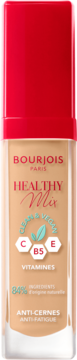 Bourjois Healthy Mix Clean, beżowy podkład z czerwoną zakrętką, z wit. C, B5, E, wegański, widok z przodu.