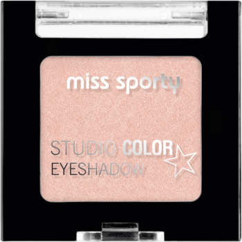 Kompaktowy cień do powiek Miss Sporty Studio Color, jasny brzoskwiniowy beż, widok z góry.