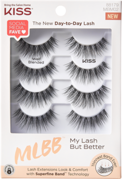 KISS My Lash But Better ,sztuczne rzęsy, 02, 4 pary, zestaw,przód