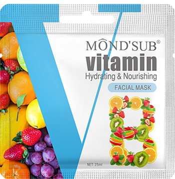 MOND'SUB Vitamin ,maska w płachcie, nawilżająco-odżywcza, Witamina B3,przód