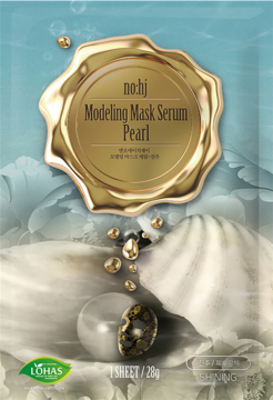 NO:HJ Modeling Mask Serum ,maska w płachcie z ekstraktem z pereł i składnikami rozświetlającymi,przód
