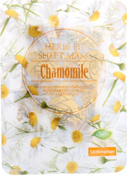 NO:HJ Skinmaman Herbs ,maska w płachcie z hydrolatem z rumianku, Chamomile,przód