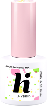 HI HYBRID ,lakier hybrydowy, #099 Rainbow Mix,przód
