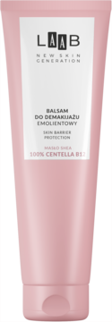 AA LAAB Emolientowy balsam do demakijażu w różowej tubce, z Centella B12 i masłem shea, widok z przodu.
