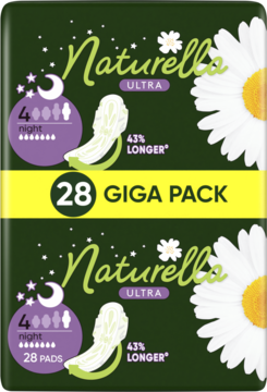 NATURELLA Ultra ,podpaski higieniczne, ze skrzydełkami, na noc,przód