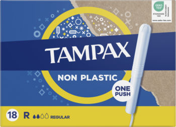 TAMPAX ,tampony higieniczne z aplikatorem bez plastiku, Regular,przód