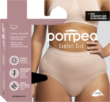 POMPEA Comfort Size ,figi damskie, Curvy, Nero, rozm. XL,przód