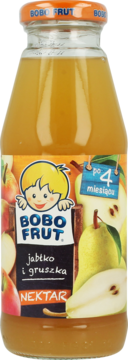 BOBO FRUT ,nektar jabłko i gruszka, po 4. m-cu,przód