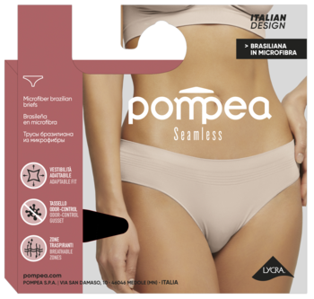 POMPEA ,brazyliany damskie Seamless L/XL nero,przód