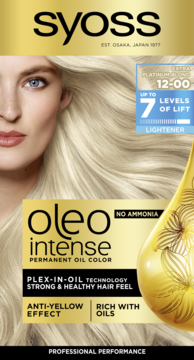SYOSS Oleo Intense ,trwała koloryzacja Platynowy Blond 12-00,przód