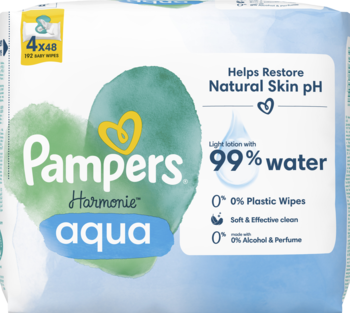 PAMPERS Harmonie Aqua,chusteczki nawilżane,przód