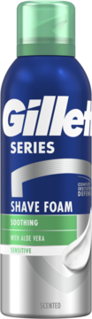 GILLETTE Series Sensitive,pianka do golenia, Aloe Vera,przód