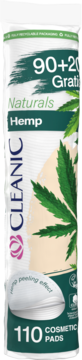 CLEANIC Naturals Hemp,płatki kosmetyczne z włóknami konopii,przód
