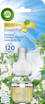 AIR WICK Essential Oils ,wkład do elektrycznego odświeżacza powietrza Świeżość letniego poranka,przód