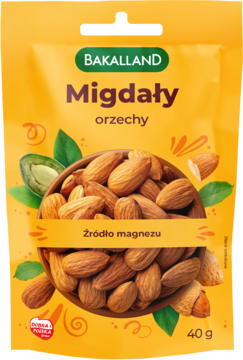 BAKALLAND ,migdały łuskane,przód