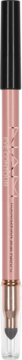 Czarna kredka do oczu NAM Eye Contour z różowo-złotym metalicznym korpusem i czarną skuwką, pionowo.