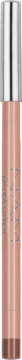 Zbliżenie na pionowo ustawioną kredkę do ust Latex Lip Pencil w odcieniu rose nude ze srebrną zatyczką.
