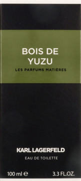 Karl Lagerfeld Bois De Yuzu woda toaletowa, czarno-zielone opakowanie, 100ml, widok z przodu.