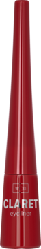 WIBO Claret eyeliner w ciemnobordowej, stożkowej butelce z błyszczącym wykończeniem, widok z przodu.