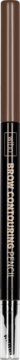 WIBO Brow Contouring Pencil z grzebykiem, brązowo-czarna kredka do brwi z metalicznym wykończeniem, pionowy widok.