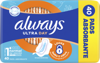 ALWAYS Ultra Day,podpaski higieniczne, ze skrzydełkami, Normal,przód